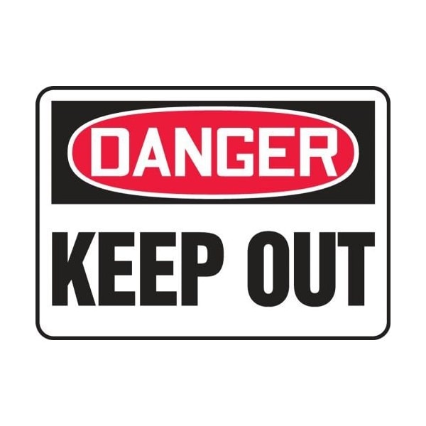 Accuform MATR111VS Safety Sign, DANGER KEEP OUT, 7 X 10, Vinyl MATR111VS - main